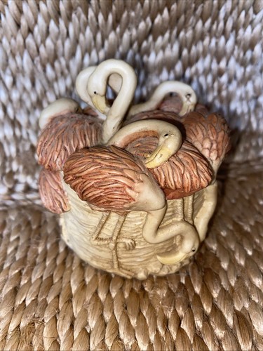 Trinket box flamingo birds - -flamingo,